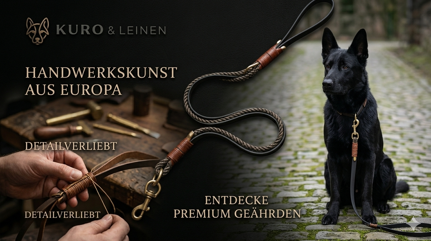 Lederhalsband Kuro - Handgefertigt